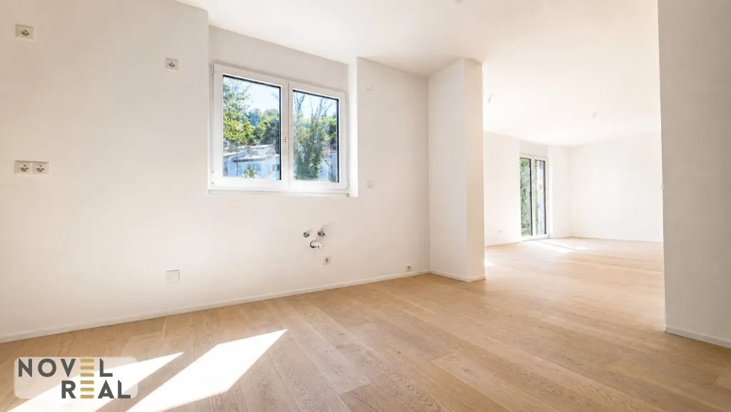 Erstbezugwohnung mit Balkon! Pool im Gemeinschaftsgarten! - Ansicht 3