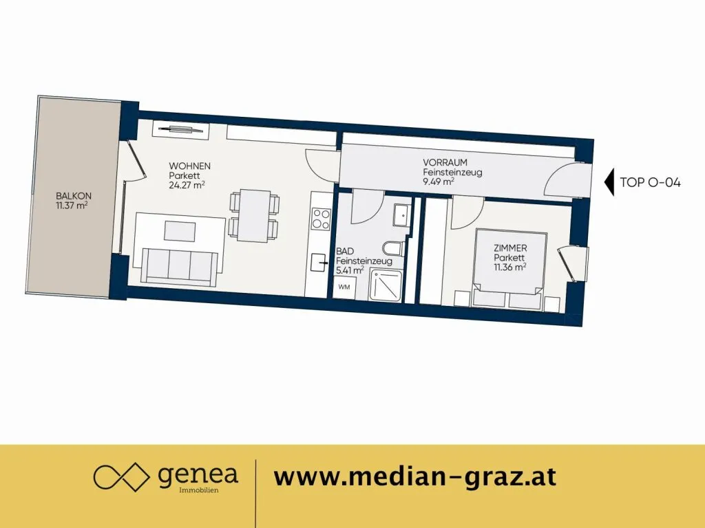 Zentral | Dein neuer Lebensmittelpunkt | Eggenberg | MEDIAN – pohled 2