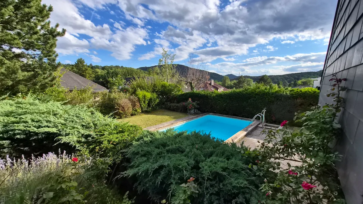 Privatverkauf - Einfamilienhaus in absoluter Top-Ruhelage der Hinterbrühl - uneinsehbare Lage mit Fernblick bis zum Husarentempel - Ansicht 3
