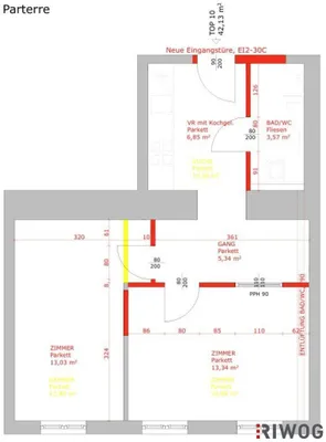 2-Zimmer-Wohnung kaufen in Wien – 42 m², € 189.000 – Bild 3 von 3