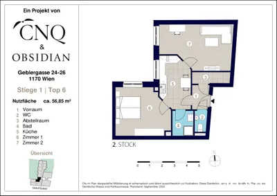 2-Zimmer-Wohnung kaufen in Wien – 56,85 m², € 229.000 – Bild 3 von 45