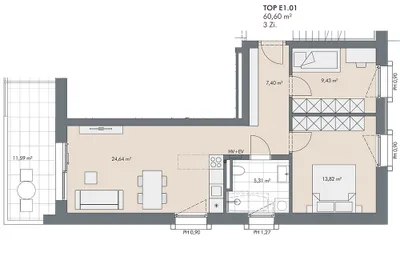 3-Zimmer-Wohnung kaufen in Kitzbühel – 60,6 m², € 527.100 – Bild 9 von 9