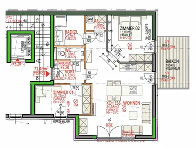 3-Zimmer-Wohnung kaufen in Südoststeiermark – 71,49 m², € 265.100 – Bild 3 von 8