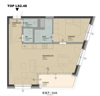 2-Zimmer-Wohnung kaufen in Wien – 57,83 m², € 376.200 – Bild 19 von 19