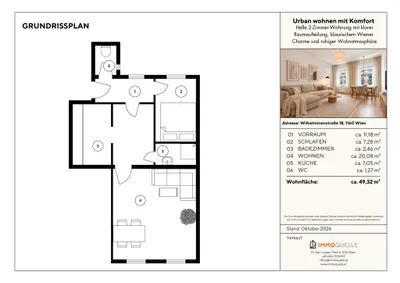 2-Zimmer-Wohnung kaufen in Wien – 49,32 m², € 209.000 – Bild 11 von 11