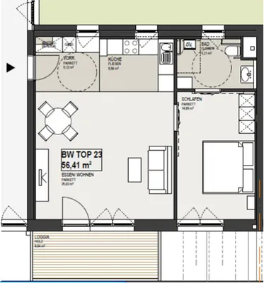 2-Zimmer-Wohnung mieten in Urfahr-Umgebung – 56,41 m², € 795 – Bild 6 von 6