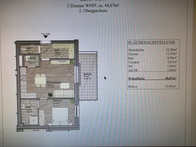 2-Zimmer-Wohnung mieten in Baden – 48 m², € 820 – Bild 5 von 10