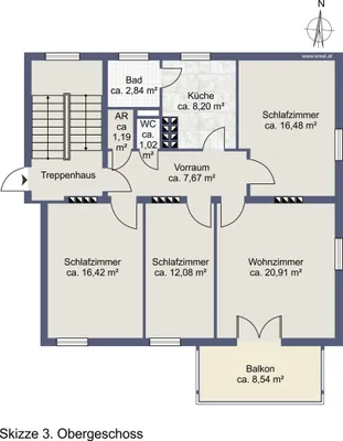 4-Zimmer-Wohnung kaufen in Salzburg Stadt – 86,81 m², € 359.900 – Bild 5 von 5