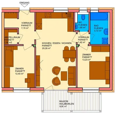 3-Zimmer-Wohnung mieten in Leibnitz – 73,06 m², € 632 – Bild 2 von 2