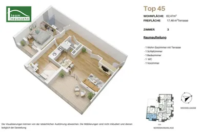 3-Zimmer-Wohnung kaufen in Wien – 62,47 m², € 325.000 – Bild 11 von 11