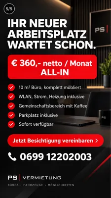 1-Zimmer-Gewerbeimmobilie mieten in Vöcklabruck – 10 m², € 360 – Bild 5 von 5