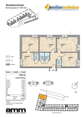 1-Zimmer-Wohnung mieten in Steyr – 15,75 m², € 428 – Bild 9 von 14