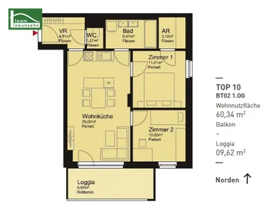 3-Zimmer-Wohnung mieten in Sankt Pölten – 60,34 m², € 899 – Bild 21 von 21