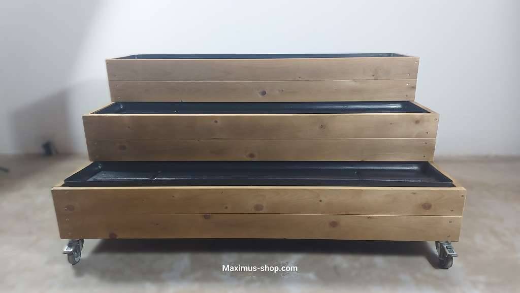 Blumenregal *Neuware* Echtholz *Rollbar!* Blumen Regal Blumenstnder  Blumentreppe mit Blumentopfhalterung Warenprsentation 240 Netto,  288,-  (2433 Margarethen am Moos) - willhaben