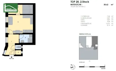2-Zimmer-Wohnung kaufen in Wien – 38,62 m², € 189.000 – Bild 22 von 22