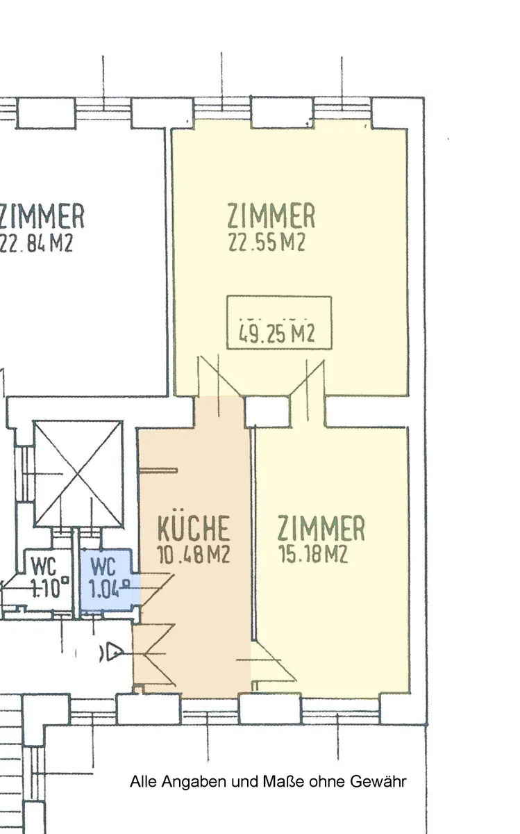 Renovierungsbedürftige 2-Zimmer-Wohnung Nähe Prater - Ansicht 2