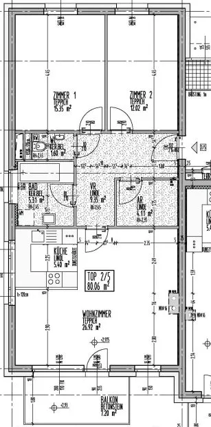 WOHNEN IM GRÜNEN: Moderne 3-Zimmer-Wohnung mit Balkon, PROVISIONSFREI - Ansicht 3