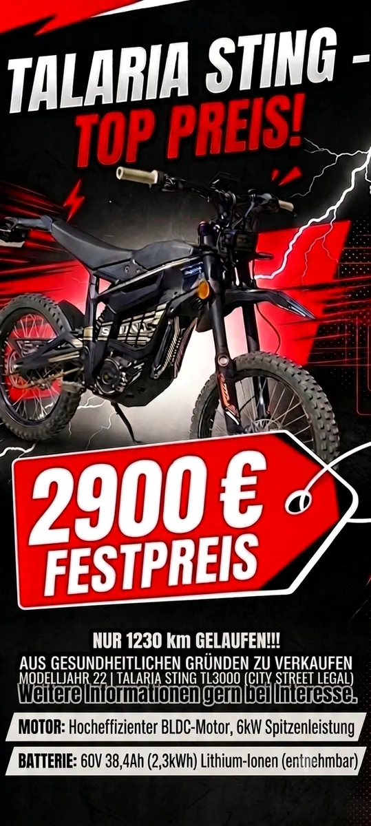 Talaria TL 3000 City/TL 3000 Street legal