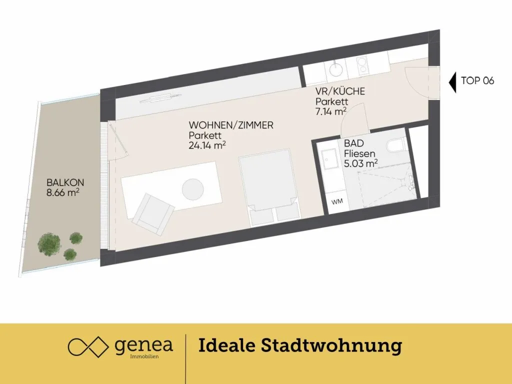 Wunderschöne 1 Zimmer Wohnung | Studentenhit | Belvedere 11 | Graz - Reininghaus - Widok 2