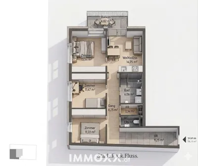 4-Zimmer-Wohnung kaufen in Graz – 78,14 m², € 429.098 – Bild 3 von 3