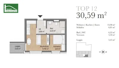 2-Zimmer-Wohnung kaufen in Graz – 30,59 m², € 186.019 – Bild 8 von 8