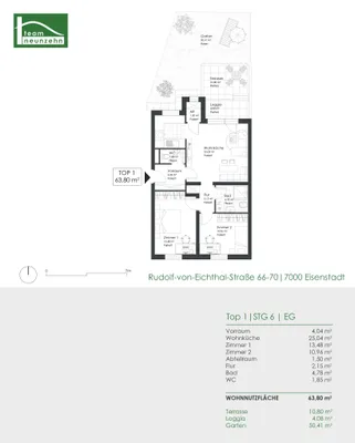3-Zimmer-Wohnung kaufen in Eisenstadt – 63,8 m², € 229.000 – Bild 20 von 20