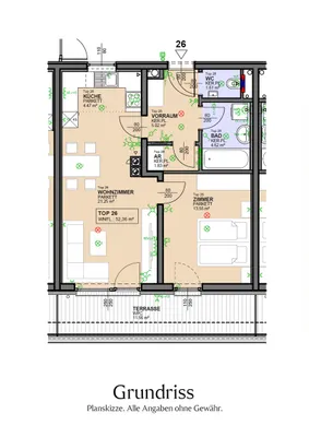2-Zimmer-Wohnung kaufen in Wiener Neustadt – 52,36 m², € 249.000 – Bild 11 von 11