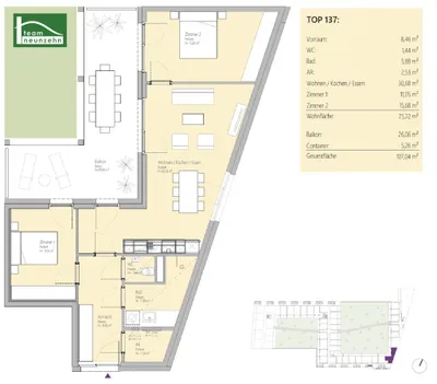 3-Zimmer-Wohnung mieten in Graz – 75,72 m², € 1.019 – Bild 16 von 16