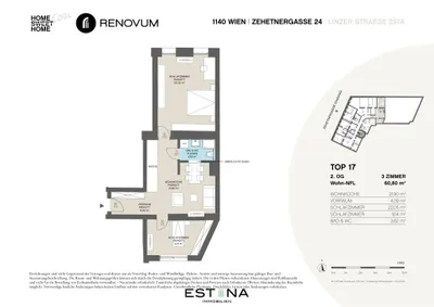 3-Zimmer-Wohnung kaufen in Wien – 60,93 m², € 298.000 – Bild 9 von 10