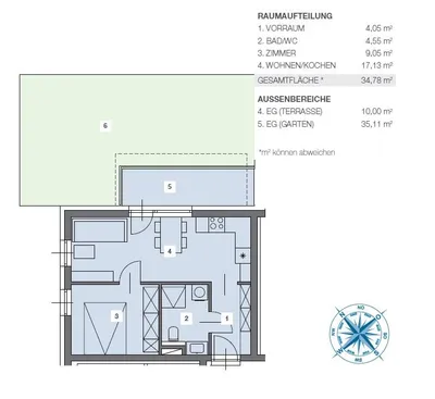 2-Zimmer-Wohnung mieten in Graz – 34,78 m², € 600 – Bild 9 von 9