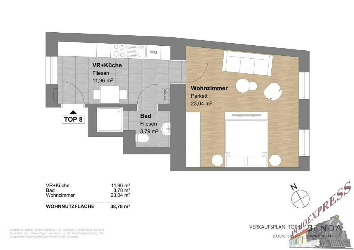 Smart Living: Helle 1,5-Zimmer Wohnung in Leberstraße, 1110 Wien - Ansicht 3
