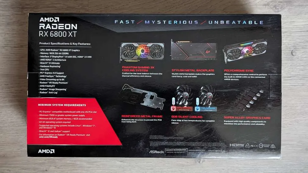 Asrock Rx 6800 ASRock RX 6800 XT Phantom Gaming OC, 16GB GDDR6, amd radeon RX6800XT, € ...