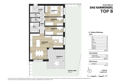 4-Zimmer-Wohnung kaufen in Innsbruck-Land – 97 m², € 529.180 – Bild 4 von 5