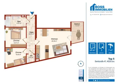 3-Zimmer-Wohnung kaufen in Linz – 69,26 m², € 347.000 – Bild 18 von 18