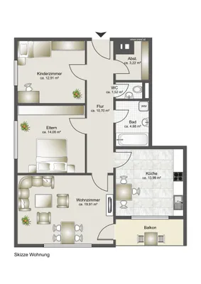 3-Zimmer-Wohnung kaufen in Bregenz – 80,25 m², € 269.000 – Bild 16 von 19