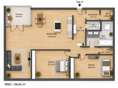3-Zimmer-Wohnung kaufen in Wien – 127 m², € 599.000 – Bild 9 von 9