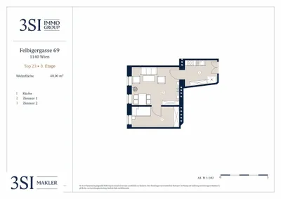 2-Zimmer-Wohnung kaufen in Wien – 40 m², € 159.000 – Bild 12 von 12