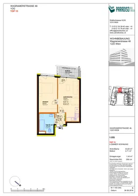 2-Zimmer-Wohnung mieten in Wien – 43,84 m², € 885 – Bild 11 von 11