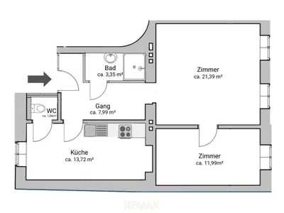 2-Zimmer-Wohnung kaufen in Mödling – 60 m², € 140.000 – Bild 8 von 10