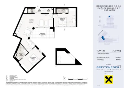 3-Zimmer-Wohnung kaufen in Wien – 73,38 m², € 566.500 – Bild 4 von 4