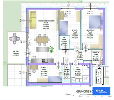 4-Zimmer-Wohnung kaufen in Wolfsberg – 97,32 m², € 475.000 – Bild 3 von 4