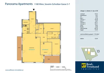 4-Zimmer-Wohnung mieten in Wien – 174,35 m², € 4.199 – Bild 10 von 10