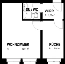 2-Zimmer-Wohnung mieten in Graz – 30 m², € 495 – Bild 7 von 7