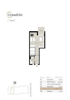 1-Zimmer-Wohnung mieten in Bruck an der Leitha – 38 m², € 745 – Bild 7 von 8