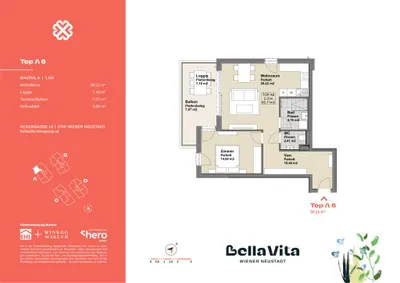 Immobilie kaufen in Wiener Neustadt – 60,11 m², € 238.000 – Bild 25 von 25