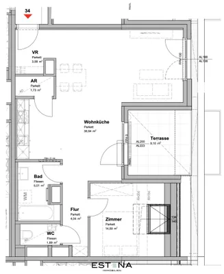 2-Zimmer-Wohnung mieten in Wien – 67,78 m², € 1.163 – Bild 16 von 16