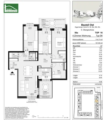 4-Zimmer-Wohnung mieten in Graz – 101,58 m², € 1.220 – Bild 14 von 14