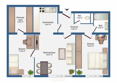 3-Zimmer-Wohnung kaufen in Wien – 70,39 m², € 199.000 – Bild 11 von 12