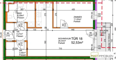 2-Zimmer-Wohnung mieten in Wien – 52,53 m², € 938 – Bild 12 von 12