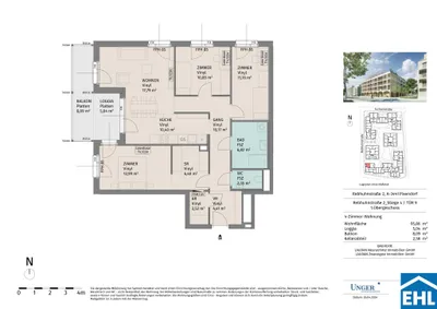 4-Zimmer-Wohnung mieten in Tulln – 95,87 m², € 1.321 – Bild 25 von 25